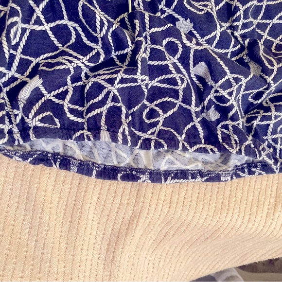 Michael Kors Womens Sz XL dark navy blue Nautical Blouse - Picture 6 of 13